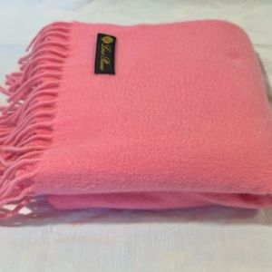 LORO PIANA  100% Cashmere Scarf- Strawberry Pink Hue 70” L  x  17.25” W